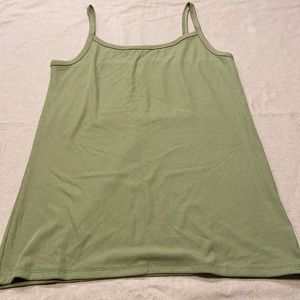 Olive green spaghetti strap tank top XL BRAND NEW/NEVER WORN
